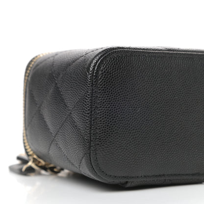Chanel Caviar Quilted Mini Vanity Case With Chain Black 8 of 11