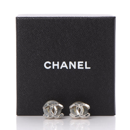 Chanel Baguette Crystal CC Earrings Silver 5 of 5