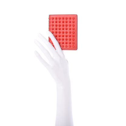 Christian Louboutin Calfskin Spiked Paros Wallet Framboisine 2 of 6