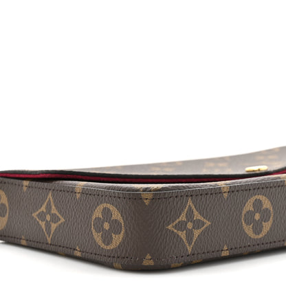 Louis Vuitton Monogram Pochette Felicie Chain Wallet Fuchsia 11 of 13
