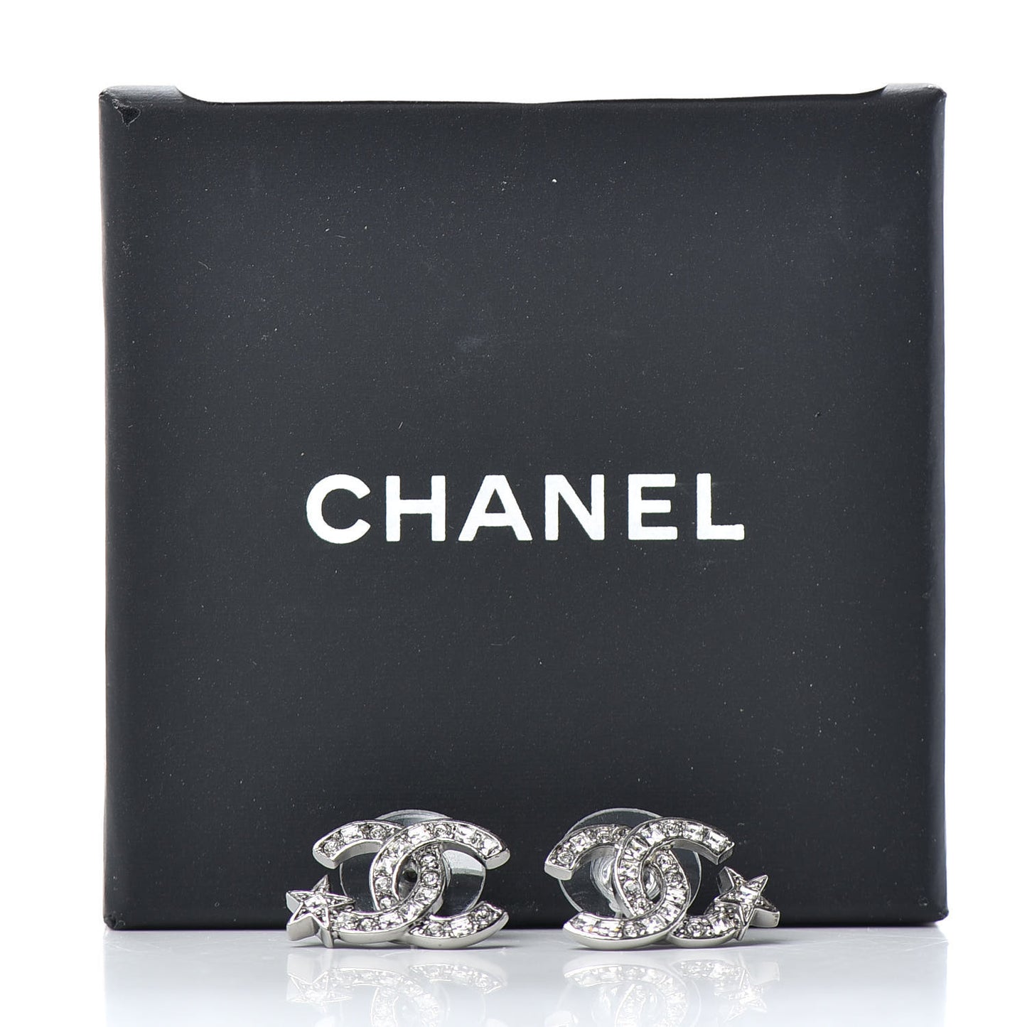 Crystal CC Starfall Earrings Silver