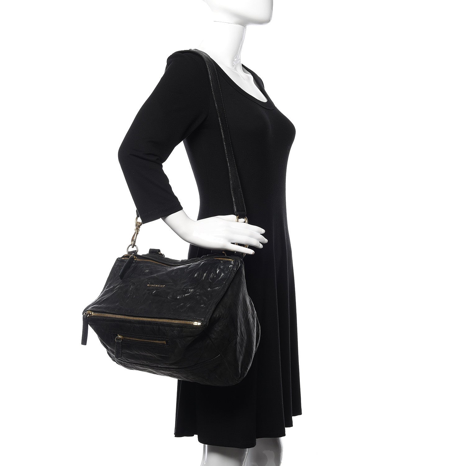 Givenchy Tumbled Sheepskin Medium Pandora Bag Black 2 of 9