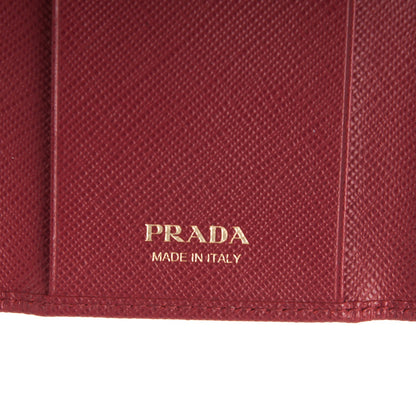 Prada Saffiano Metal 6 Key Holder Fuoco 6 of 6