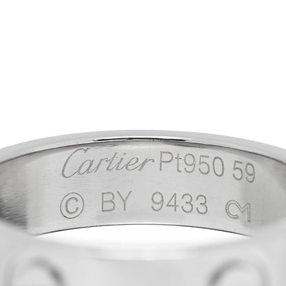 Cartier Platinum 5.5mm LOVE Ring 59 8.75 4 of 5