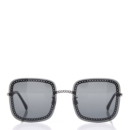 Chanel Square Removable Chain Sunglasses 4244 Grey 2 of 7
