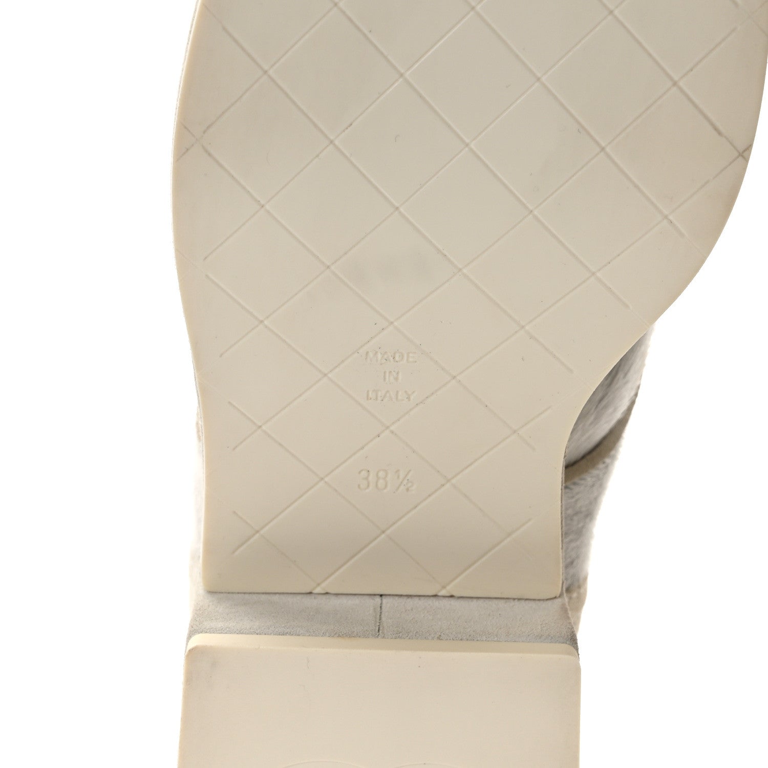 Chanel Suede Pony Hair Shearling Lace Up Combat Boots 38.5 White Black 6 of 10