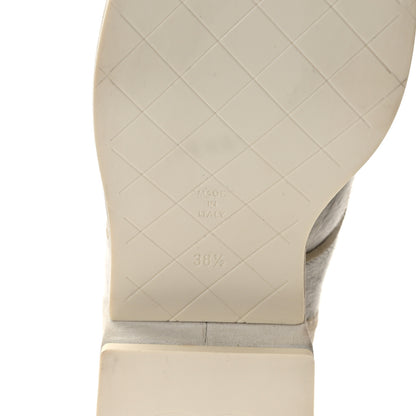 Chanel Suede Pony Hair Shearling Lace Up Combat Boots 38.5 White Black 6 of 10