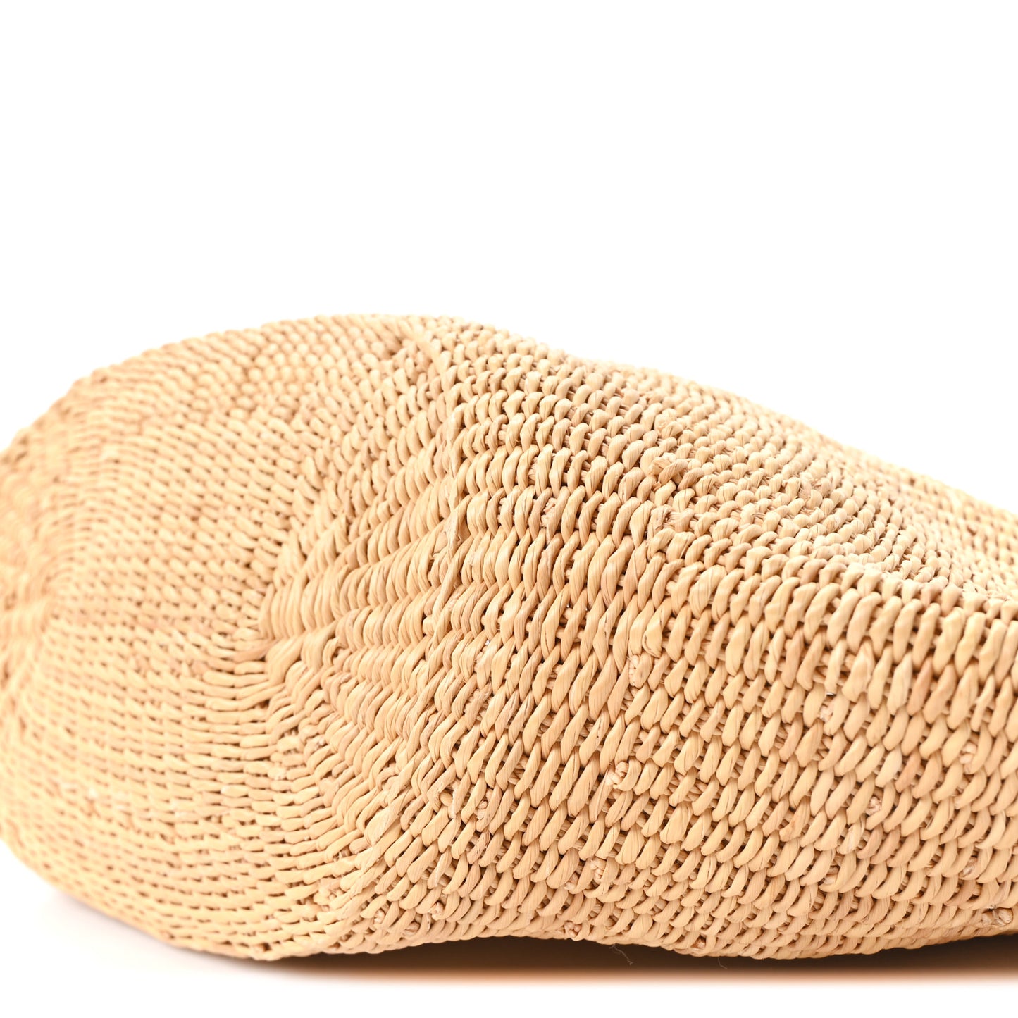 Calfskin Raffia Paulas Ibiza Small Basket Tote Bag Natural Pecan