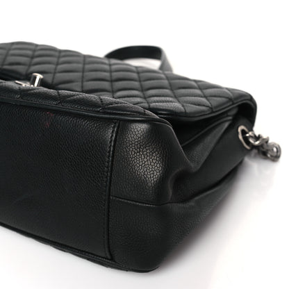 Chanel Caviar Quilted Medium Rock In Rome Single Flap Black 8 of 9