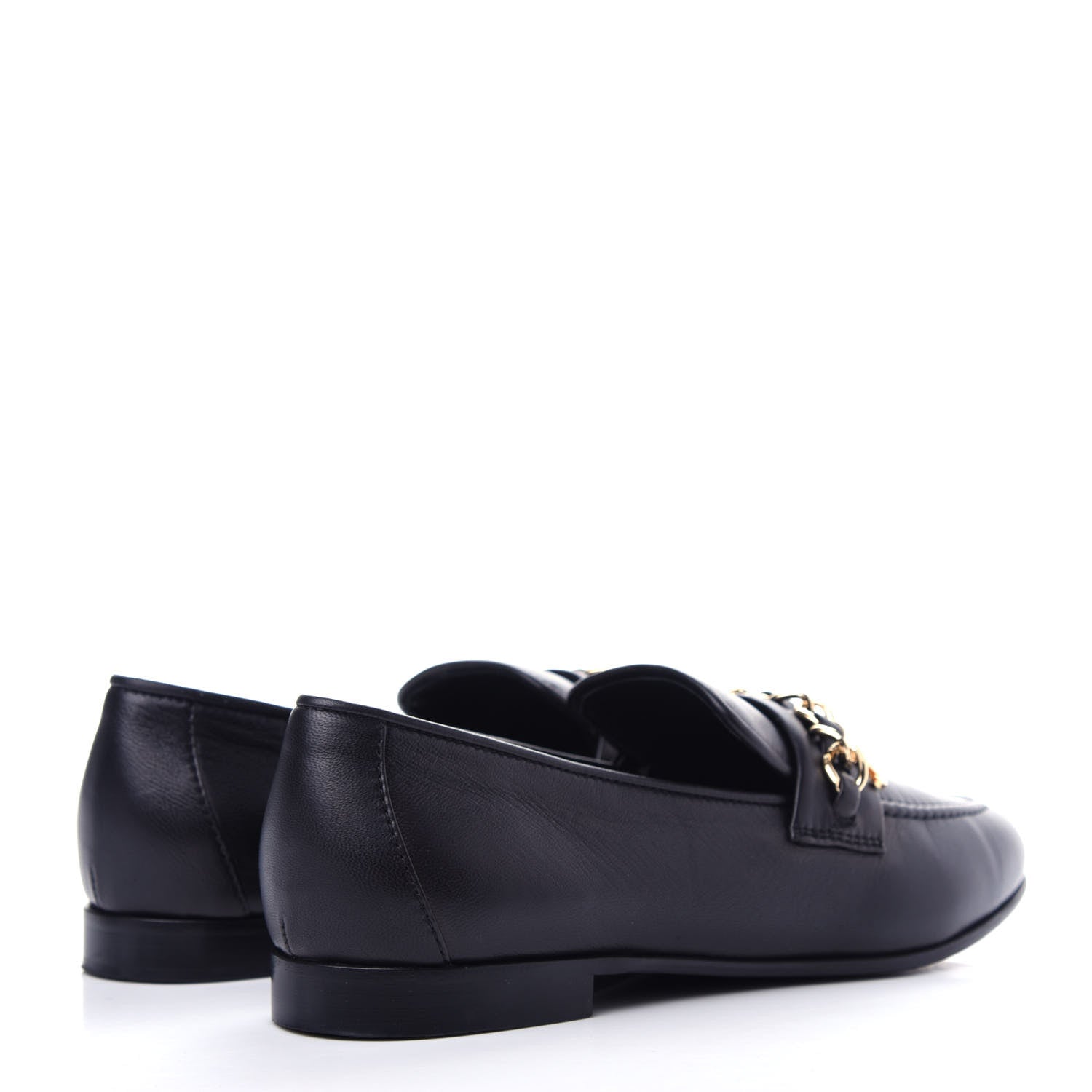 Chanel Lambskin CC Chain Loafers 38 Black 4 of 11