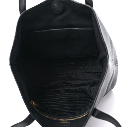 Prada Vitello Daino Pocket Shopping Tote Black 5 of 16