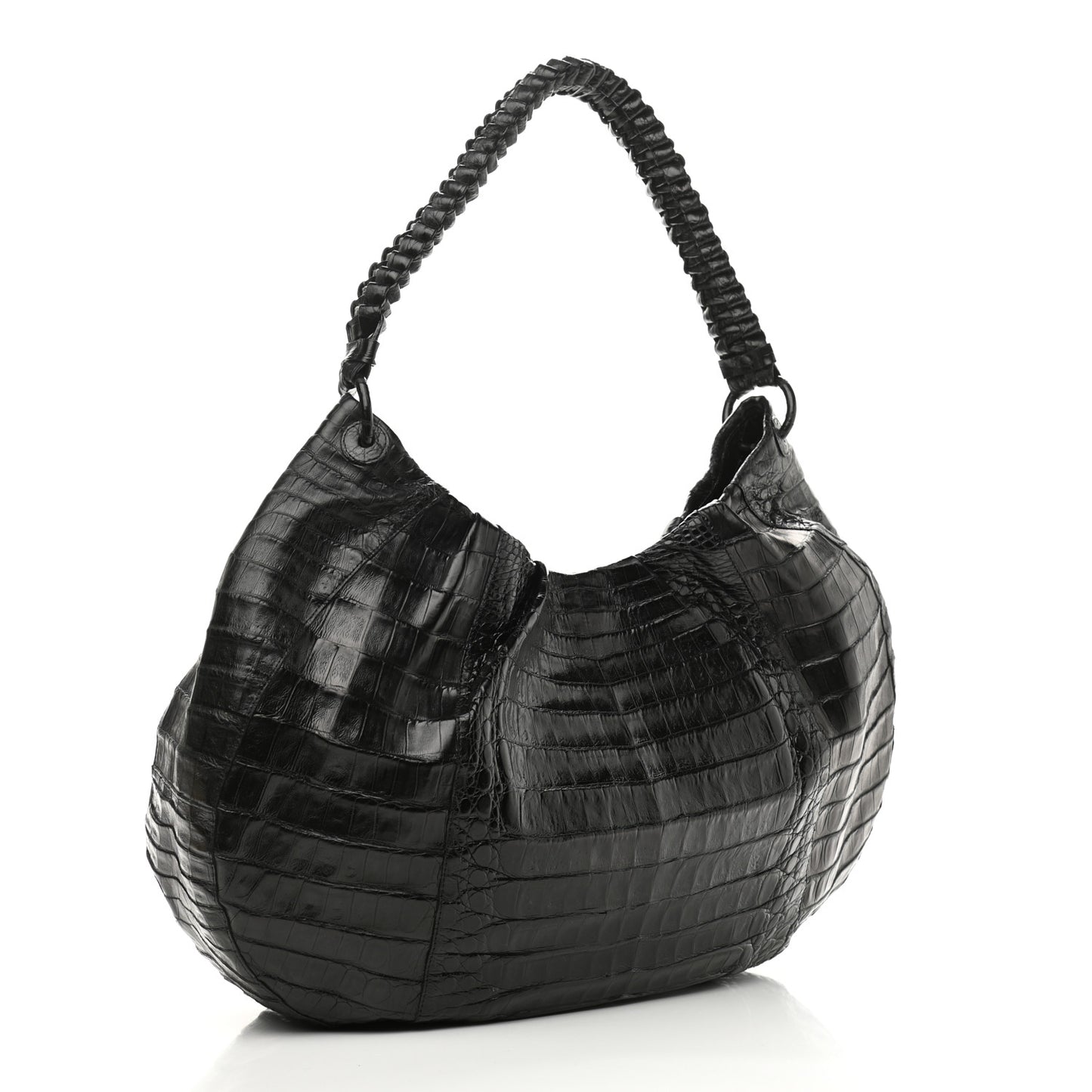 Crocodile Hobo Black