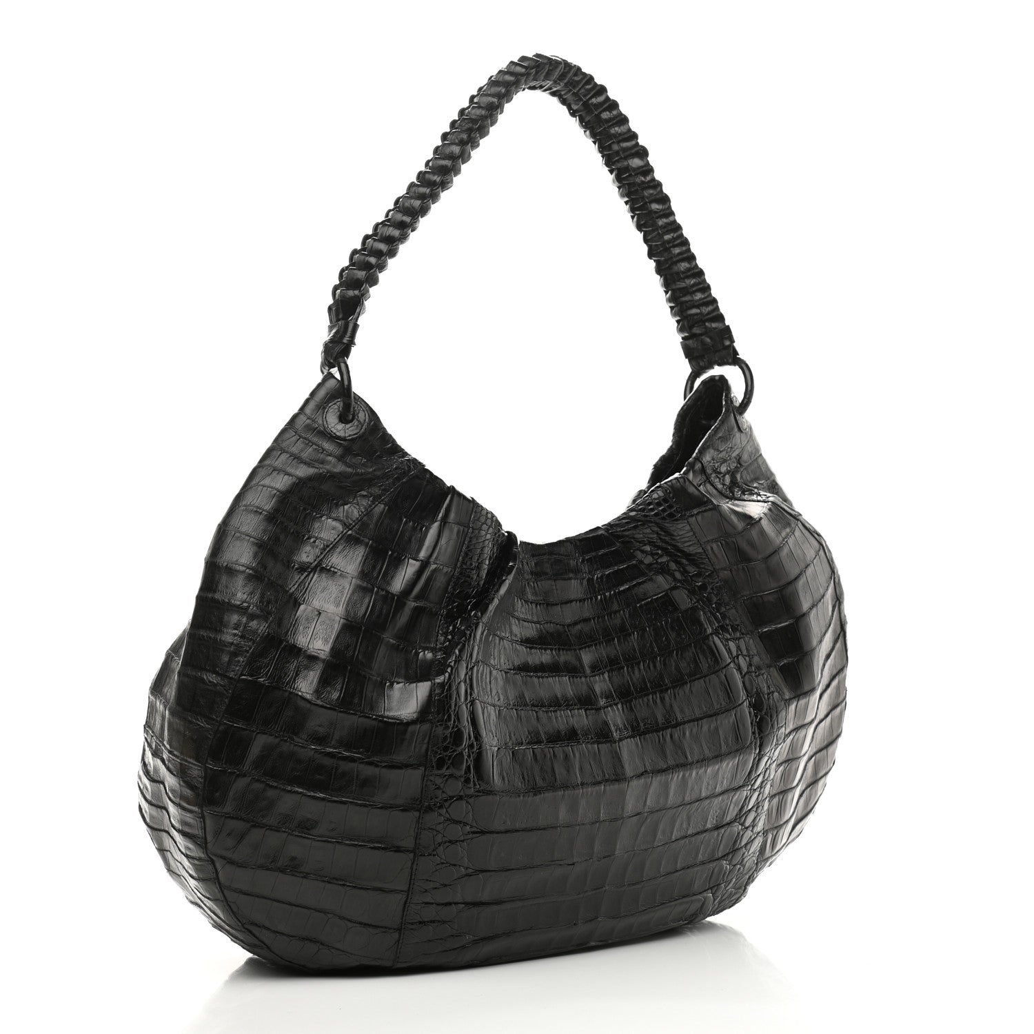 Nancy Gonzalez Crocodile Hobo Black 3 of 9