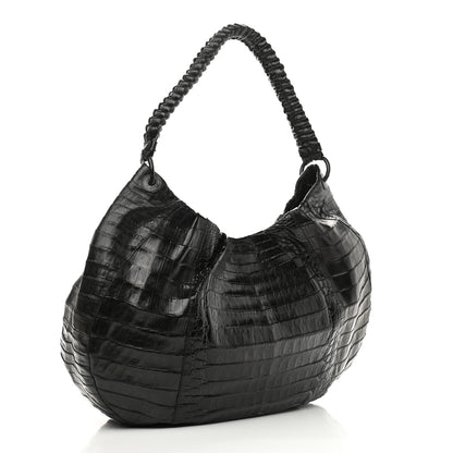 Nancy Gonzalez Crocodile Hobo Black 3 of 9