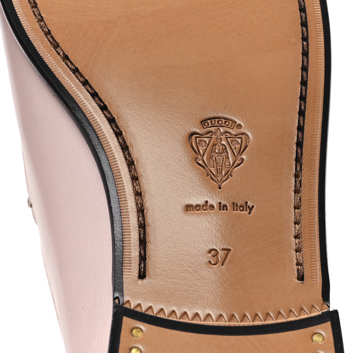 Gucci Malaga Kid Crystal Horsebit Womens Jordaan Loafers 37 Pink Hibiscus 7 of 10