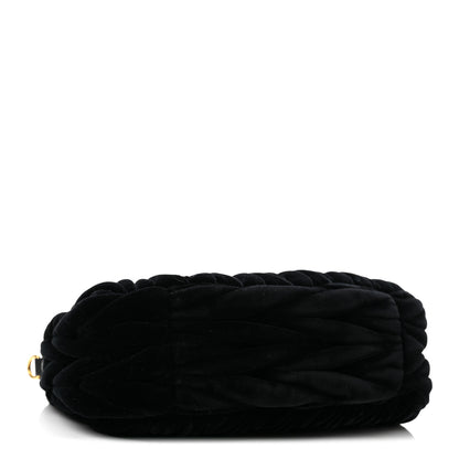 Miu Miu Velluto Matelasse Small Wander Hobo Black 4 of 11