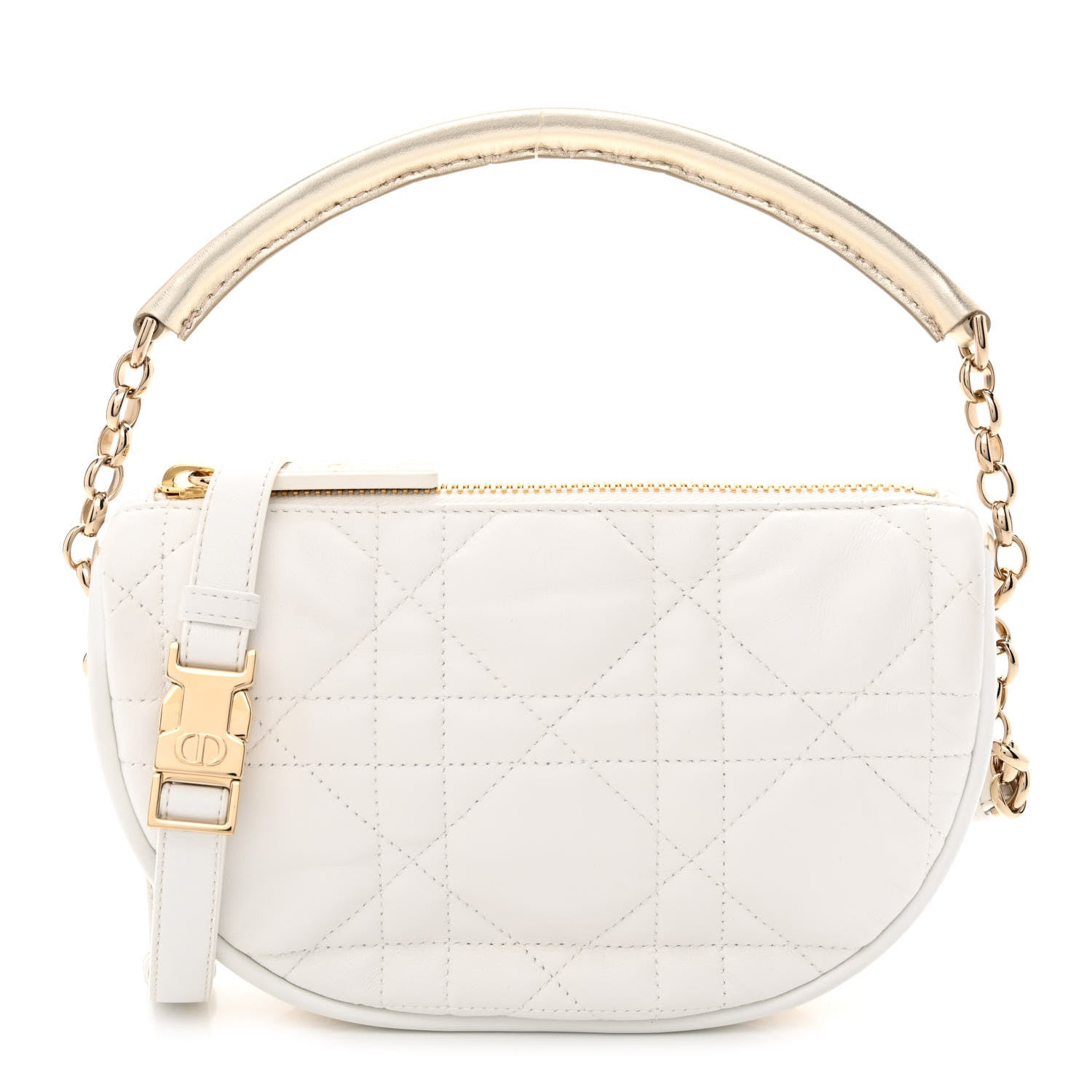 Christian Dior Lambskin Cannage Small Dior Vibe Hobo Bag Latte 1 of 11