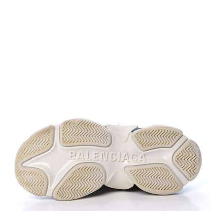 Balenciaga Fabric Mesh Womens Triple S Sneakers 37 White Green Grye 6 of 8