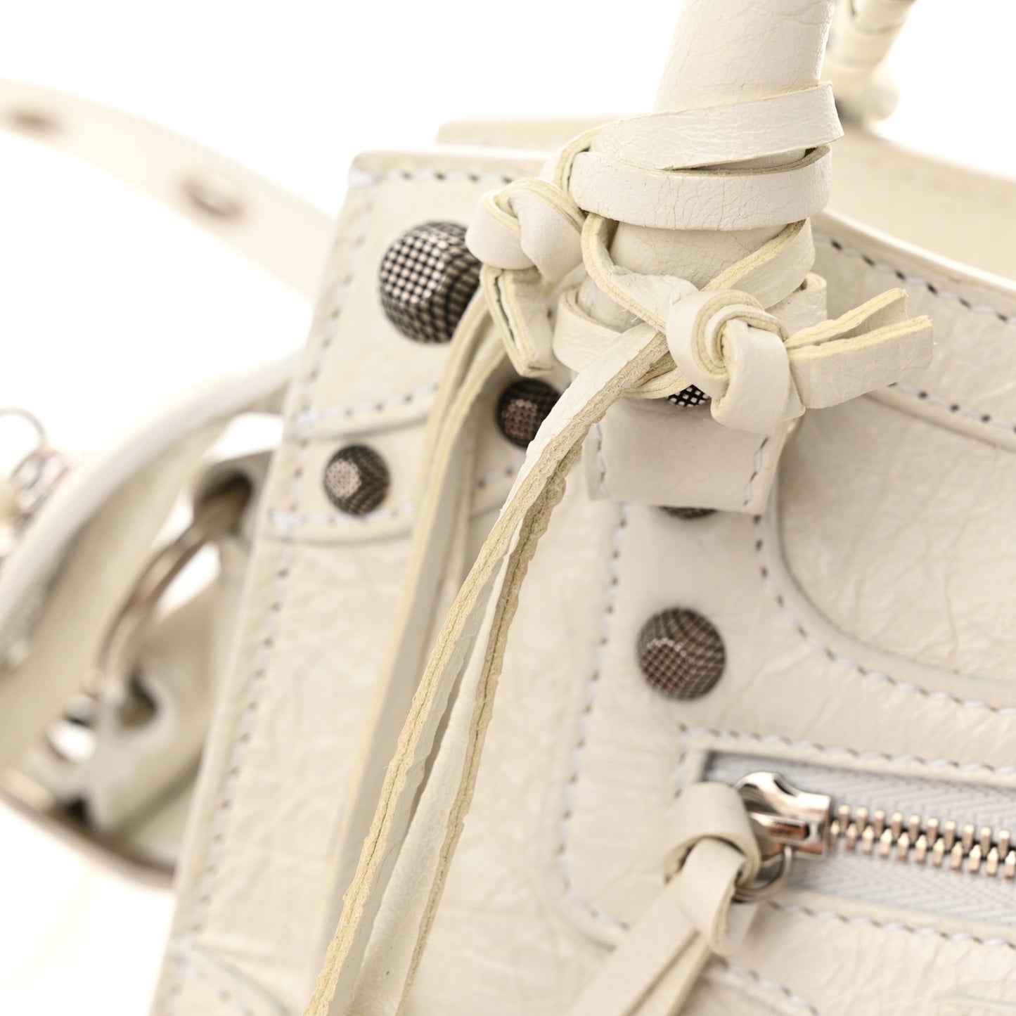 Agneau Arena Neo Cagole Handbag XS Optic White