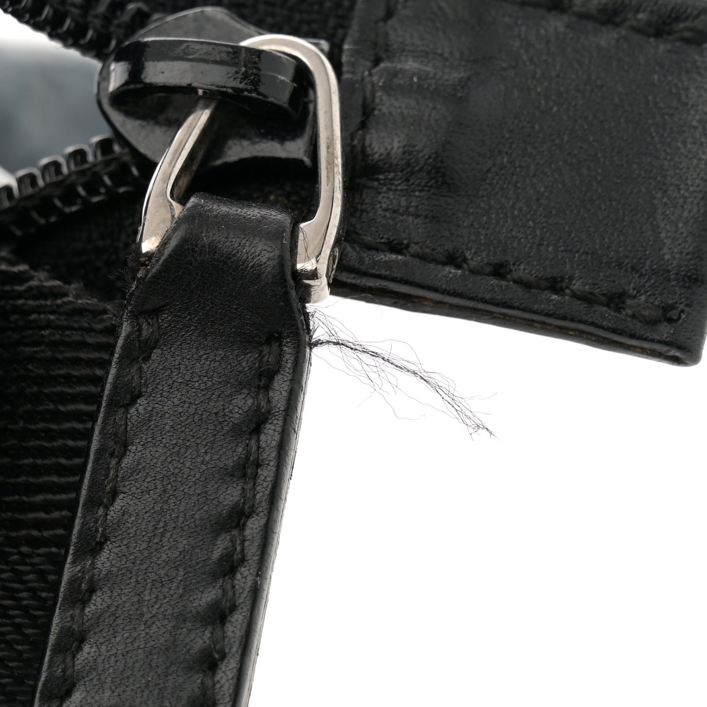 Monogram Calfskin Perforated Medium Flat Messenger Bag Black
