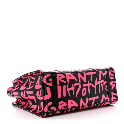 Marc Jacobs X STEPHEN SPROUSE Grained Calfskin Medium The Tote Bag Pink 4 of 11
