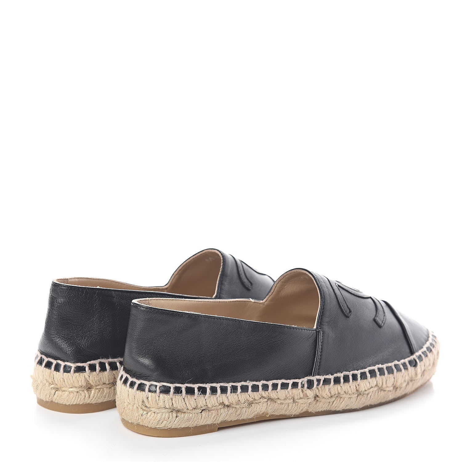 Chanel Lambskin CC Espadrilles 36 Black 4 of 6