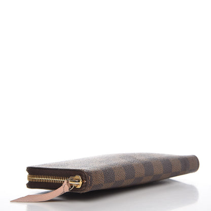 Louis Vuitton Damier Ebene Clemence Wallet Rose Ballerine 4 of 9