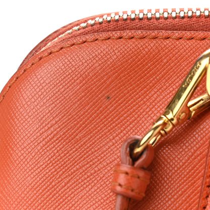 Prada Saffiano Lux Medium Promenade Tote Papaya 14 of 19