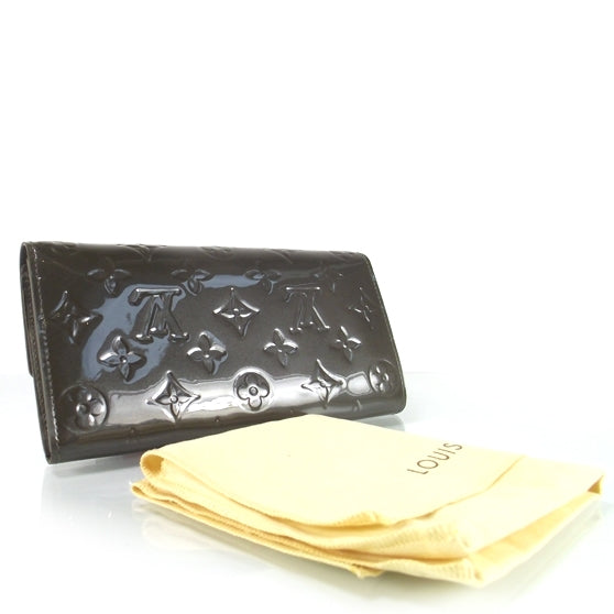 Louis Vuitton Vernis Sarah Wallet Vert Bronze 3 of 9