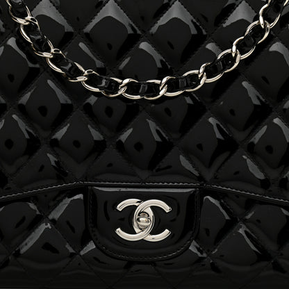 Chanel Patent Quilted Jumbo Single Flap Black 8 of 12