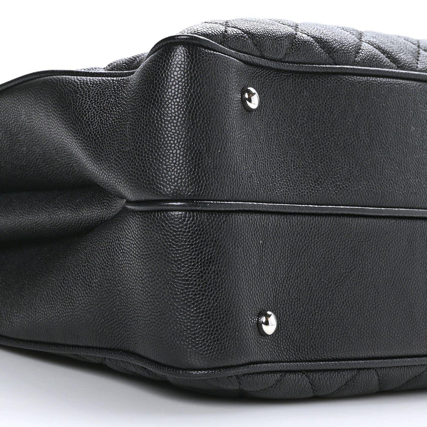 Caviar Quilted Large Urban Companion Top Handle Shopping Tote Black