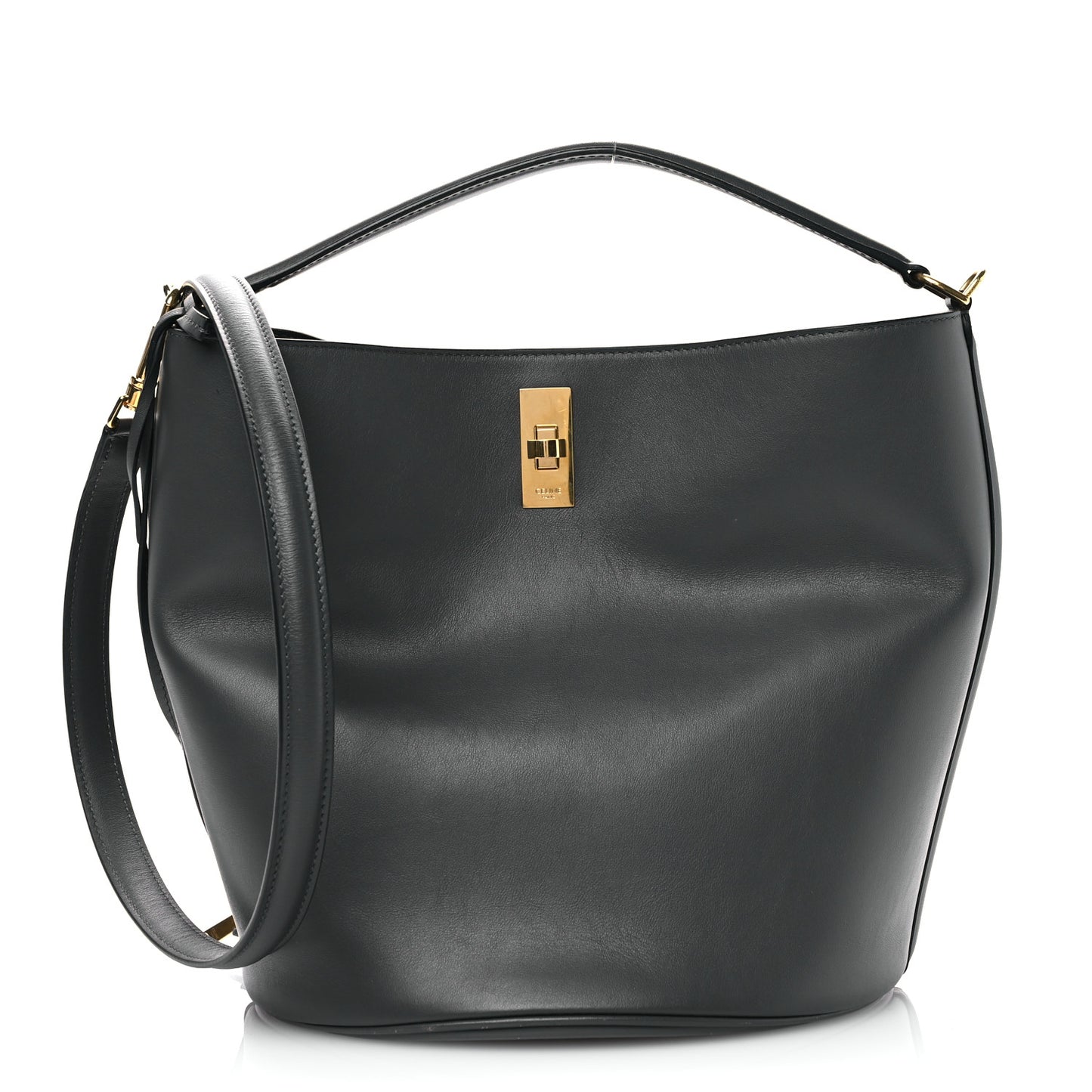 Smooth Calfskin Bucket 16 Bag Grey