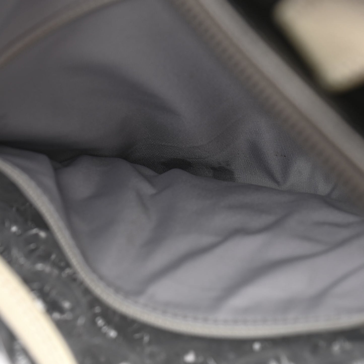 Coated Canvas Quilted Large Paris Biarritz Tote Silver