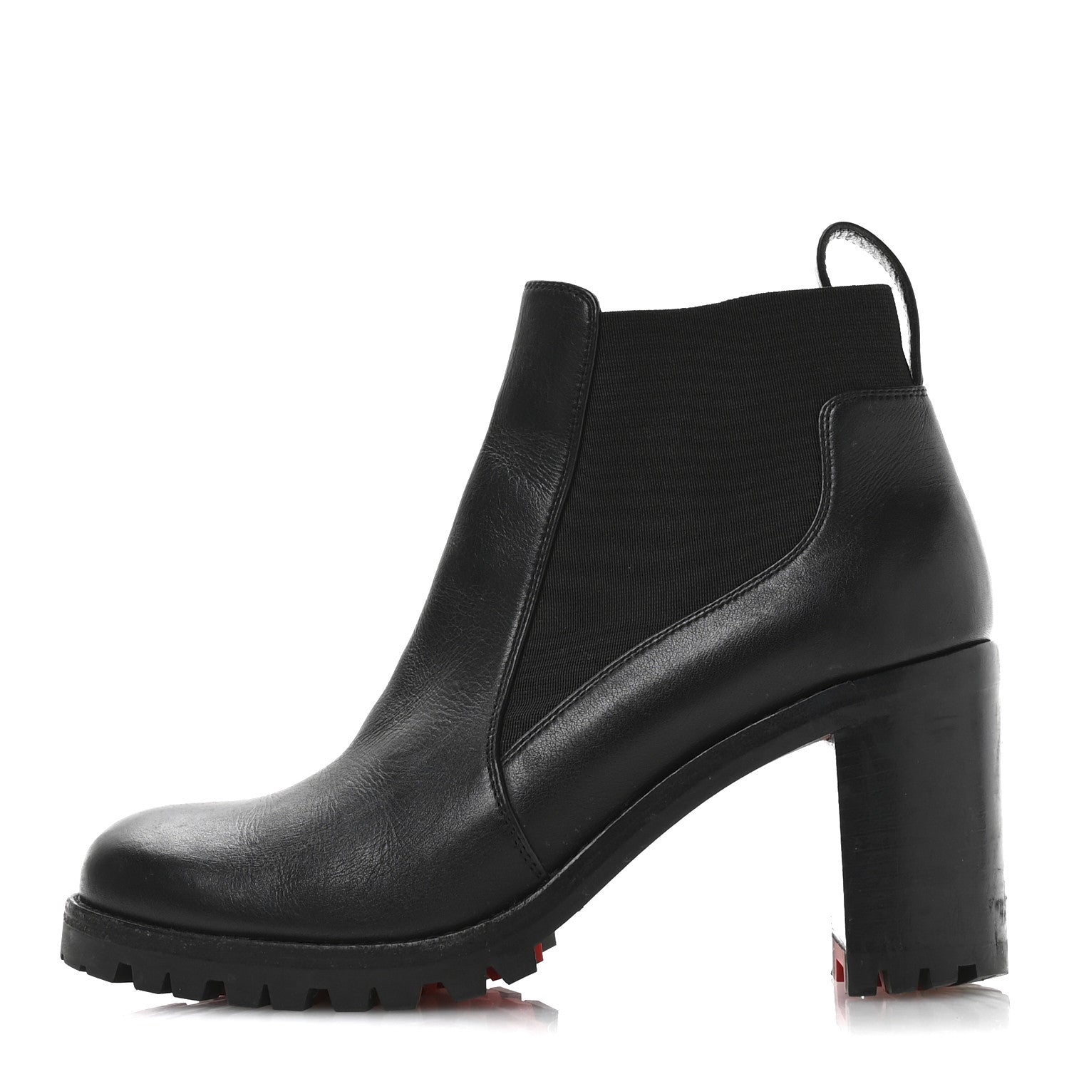 Christian Louboutin Calfskin Marchacroche 70 Chelsea Boots 36 Black 1 of 9