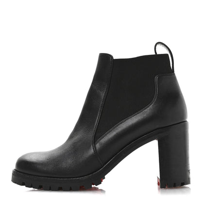 Christian Louboutin Calfskin Marchacroche 70 Chelsea Boots 36 Black 1 of 9