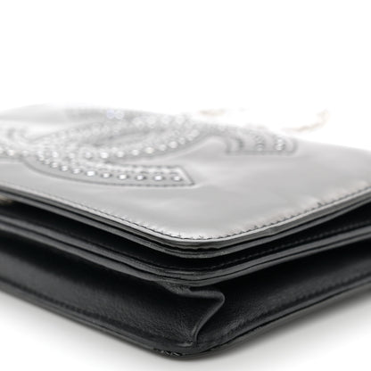 Chanel Patent Strass Wallet On Chain WOC Black 11 of 11