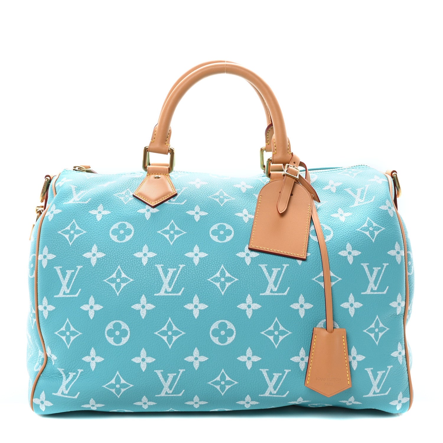 Louis Vuitton Calfskin Monogram Speedy P9 Bandouliere 40 Turquoise 1 of 10