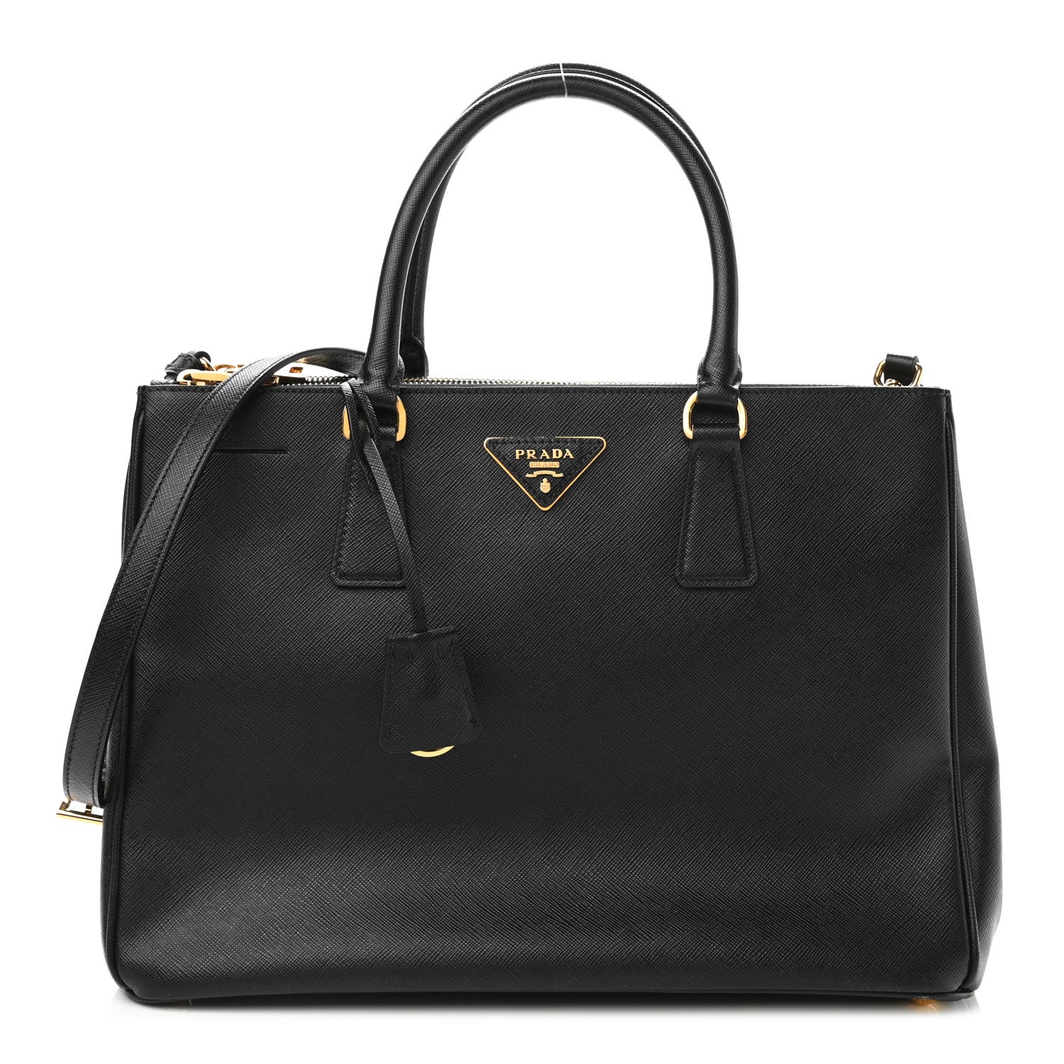Prada Saffiano Medium Galleria Double Zip Tote Black 1 of 10