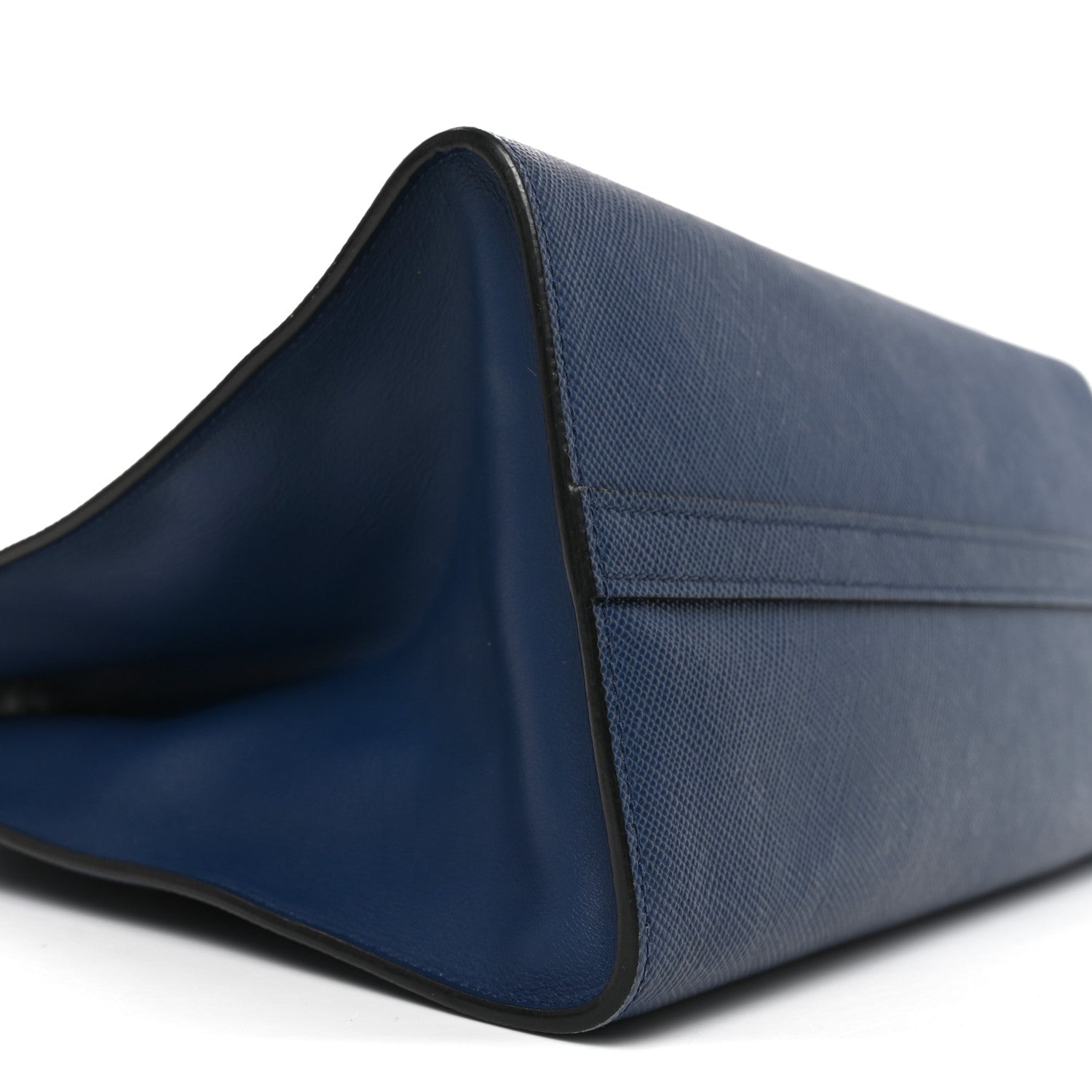 Prada Saffiano Cuir Calfskin Medium Monochrome Top Handle Tote Bluette 8 of 9