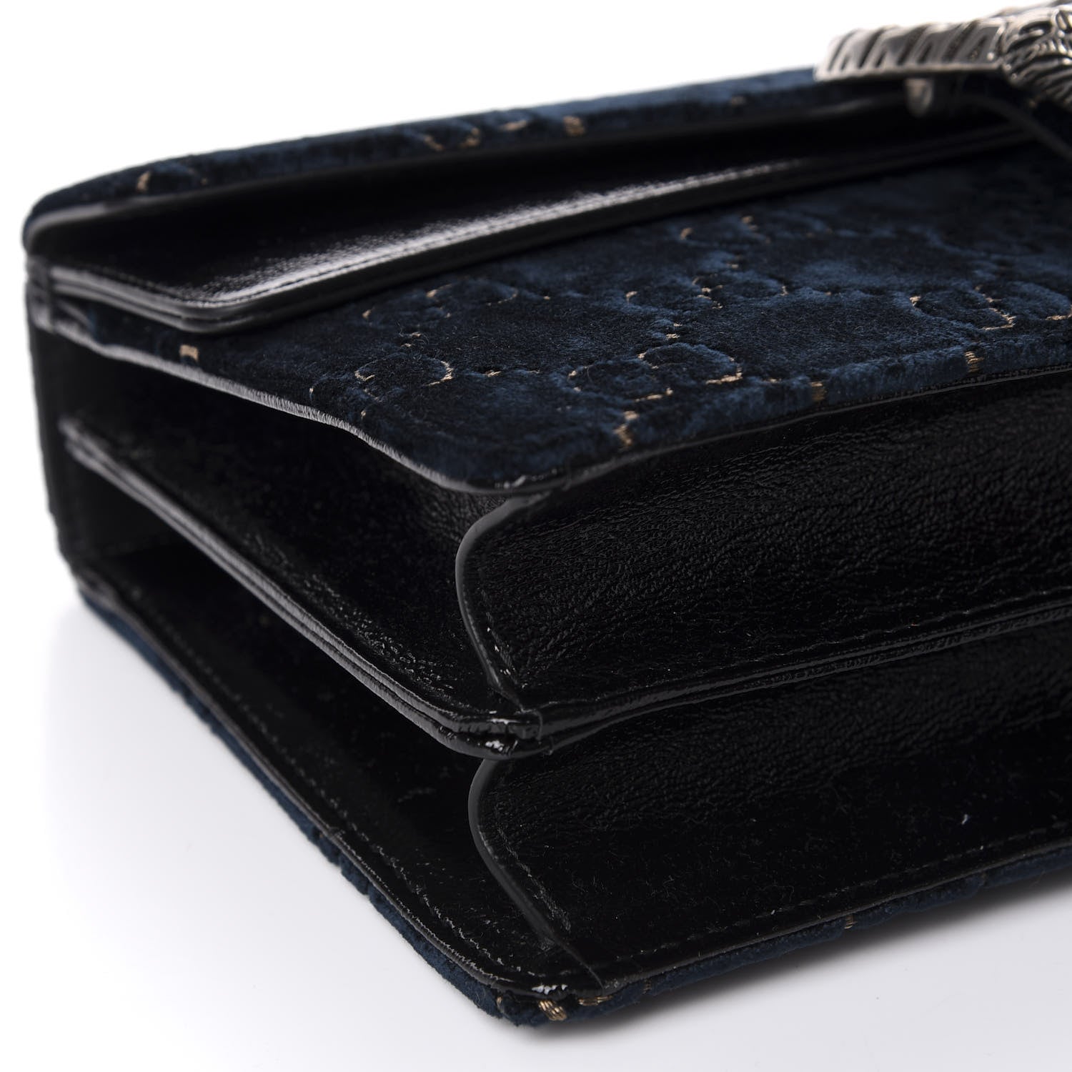 Gucci Velvet Skipper GG Monogram Small Dionysus Shoulder Bag Blue Beige Black 6 of 10