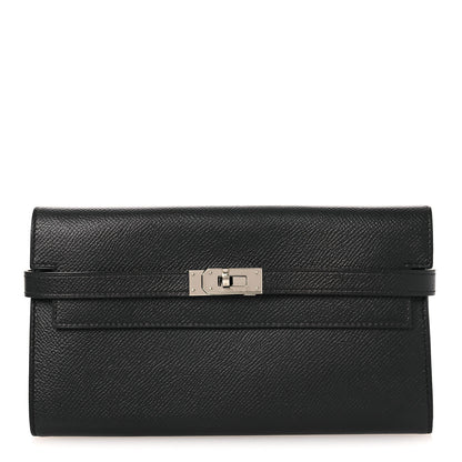 Hermes Epsom Kelly Longue Wallet Black 1 of 9
