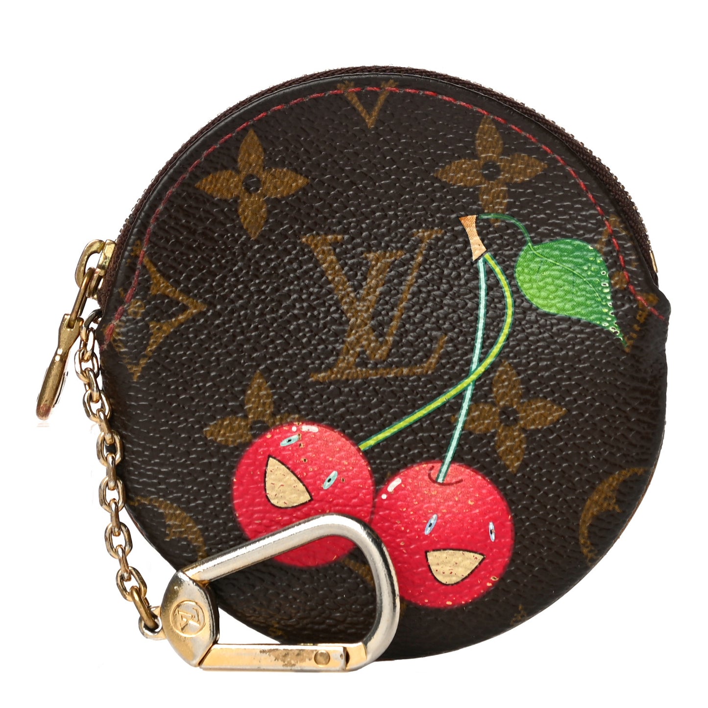 Monogram Cerises Round Coin Purse