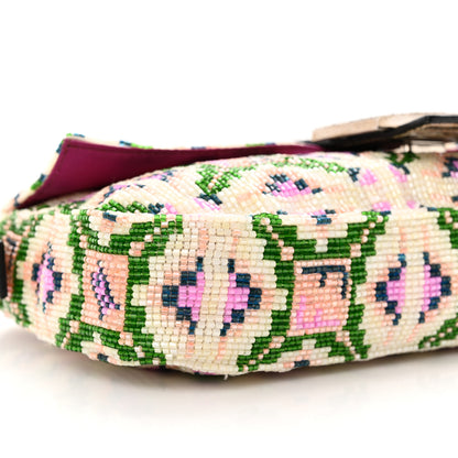 Fendi Lizard Beaded Crystal Baguette Multicolor 8 of 10