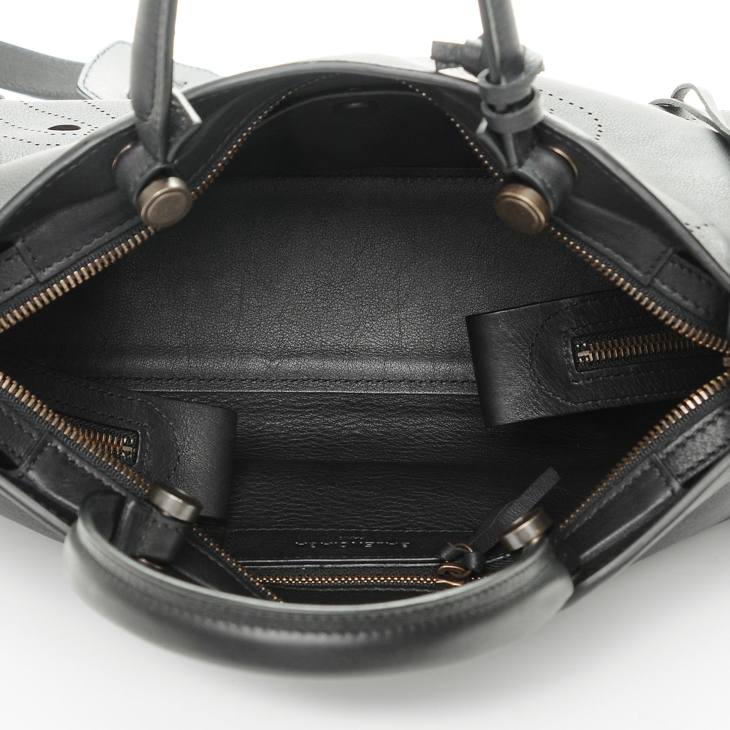 Balenciaga Veau Soyeux Perforated Blackout Hardware S City Black 5 of 7