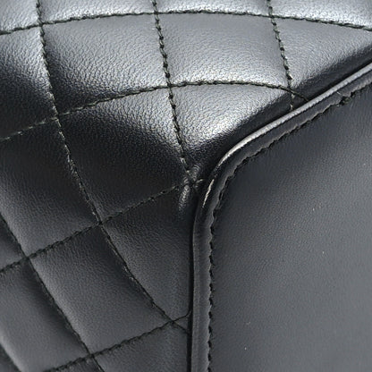 Chanel Lambskin Quilted Top Handle Jewelry Case Black 9 of 13
