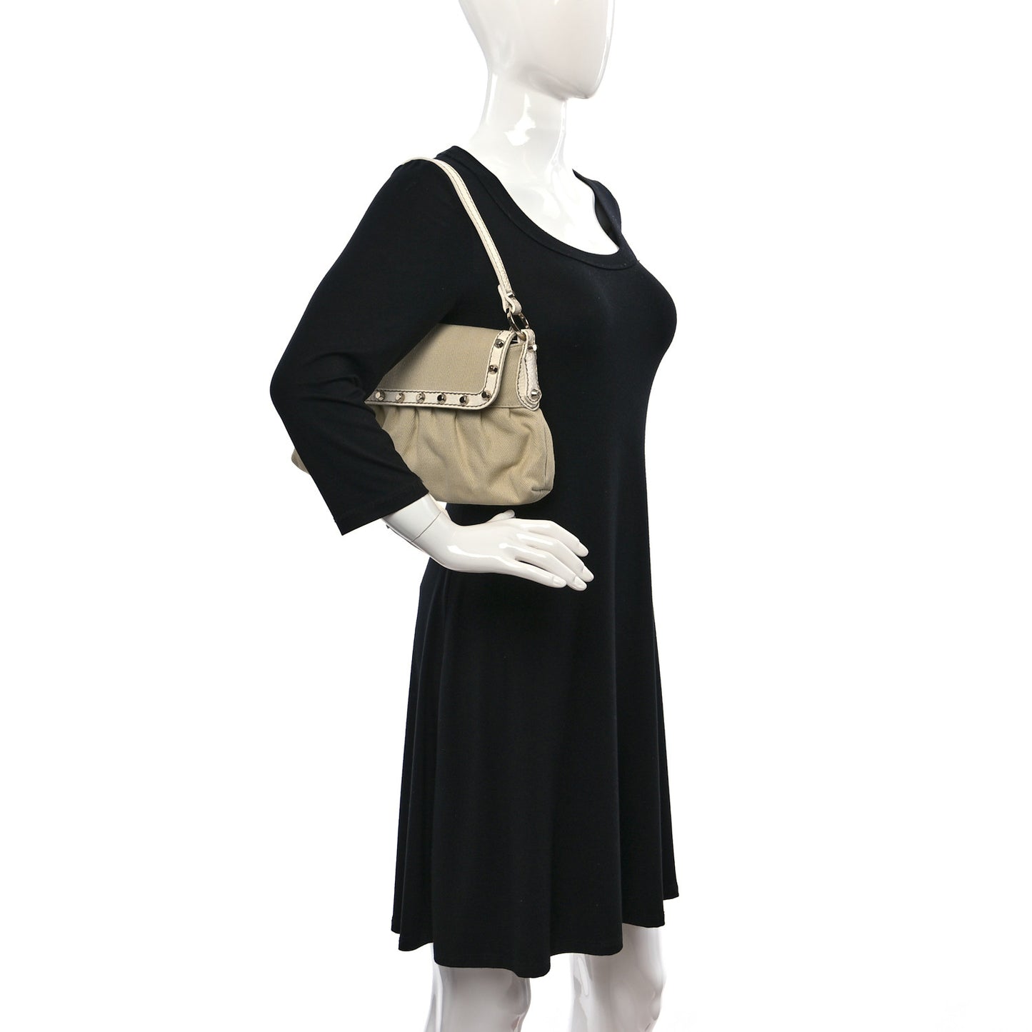 Canvas Small Chef Shoulder Bag White