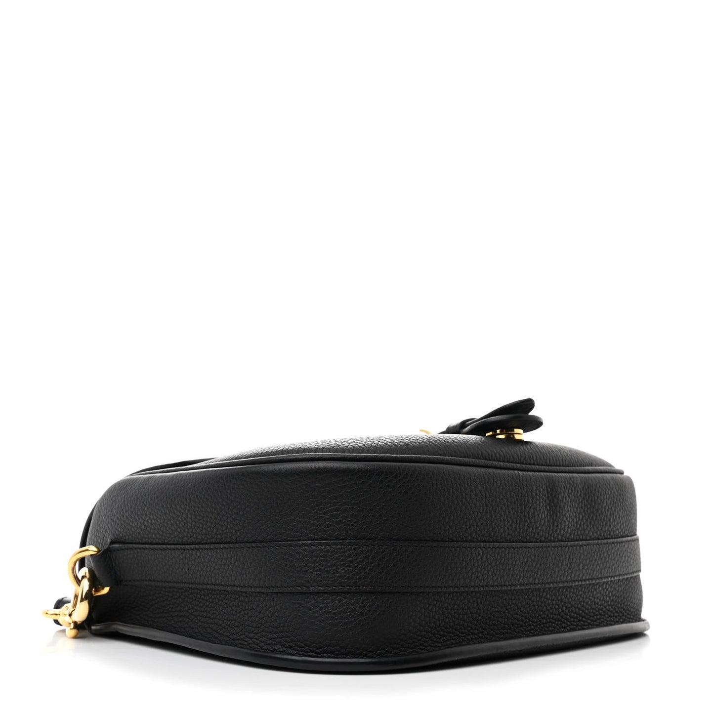 Grained Calfskin Large Bobby Flap Black