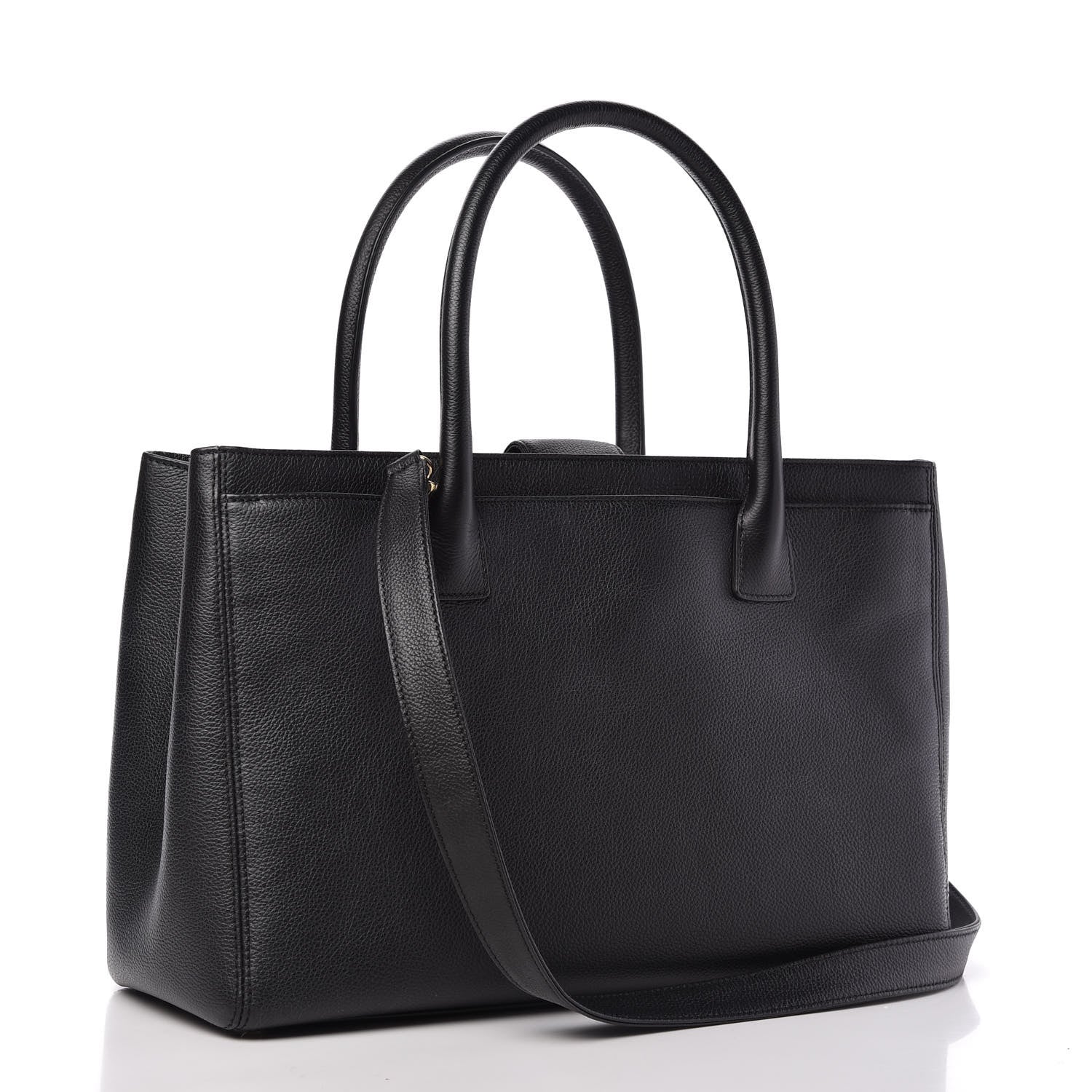 Chanel Calfskin Cerf Shopper Tote Black 3 of 11