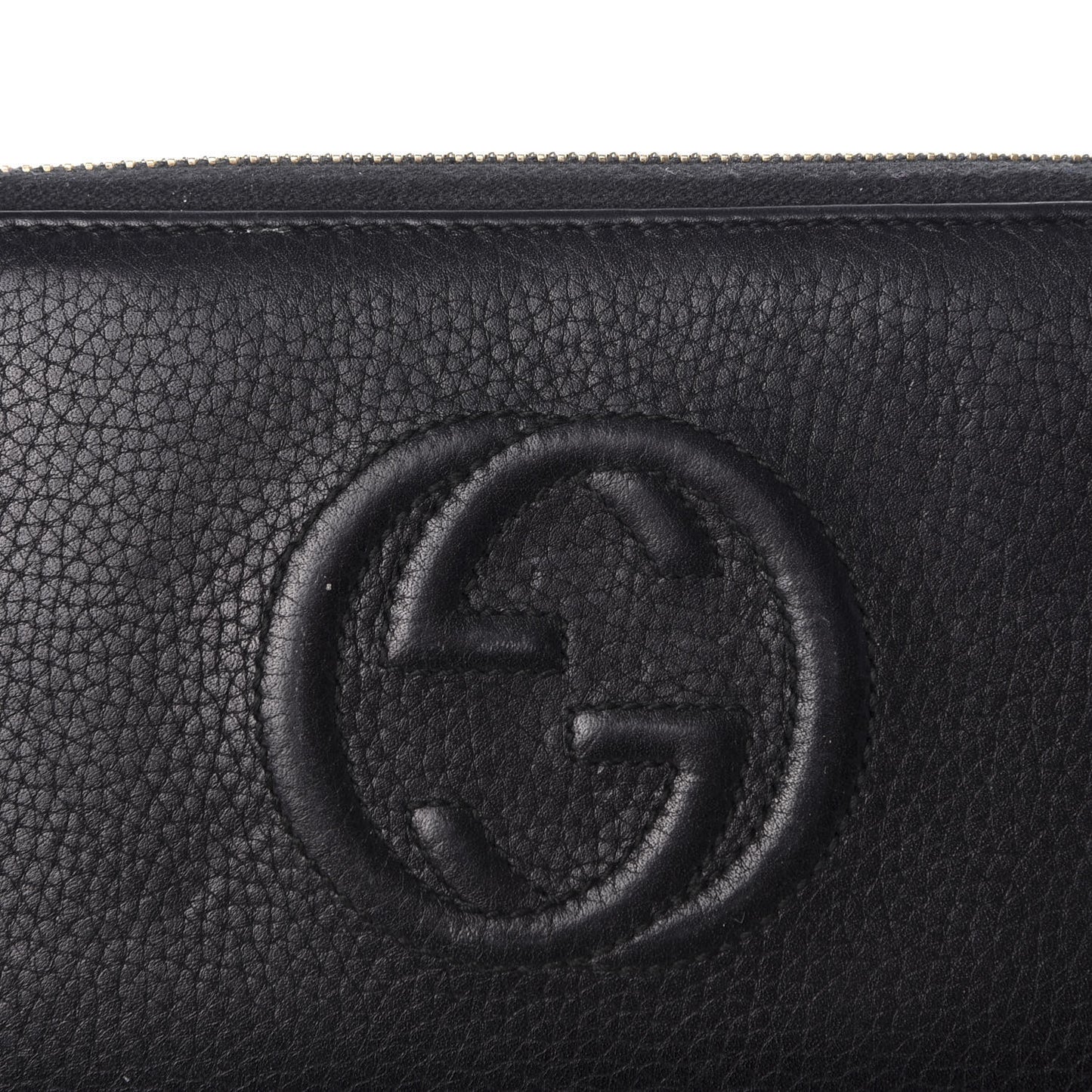 Calfskin Soho Zip Around Wallet Black