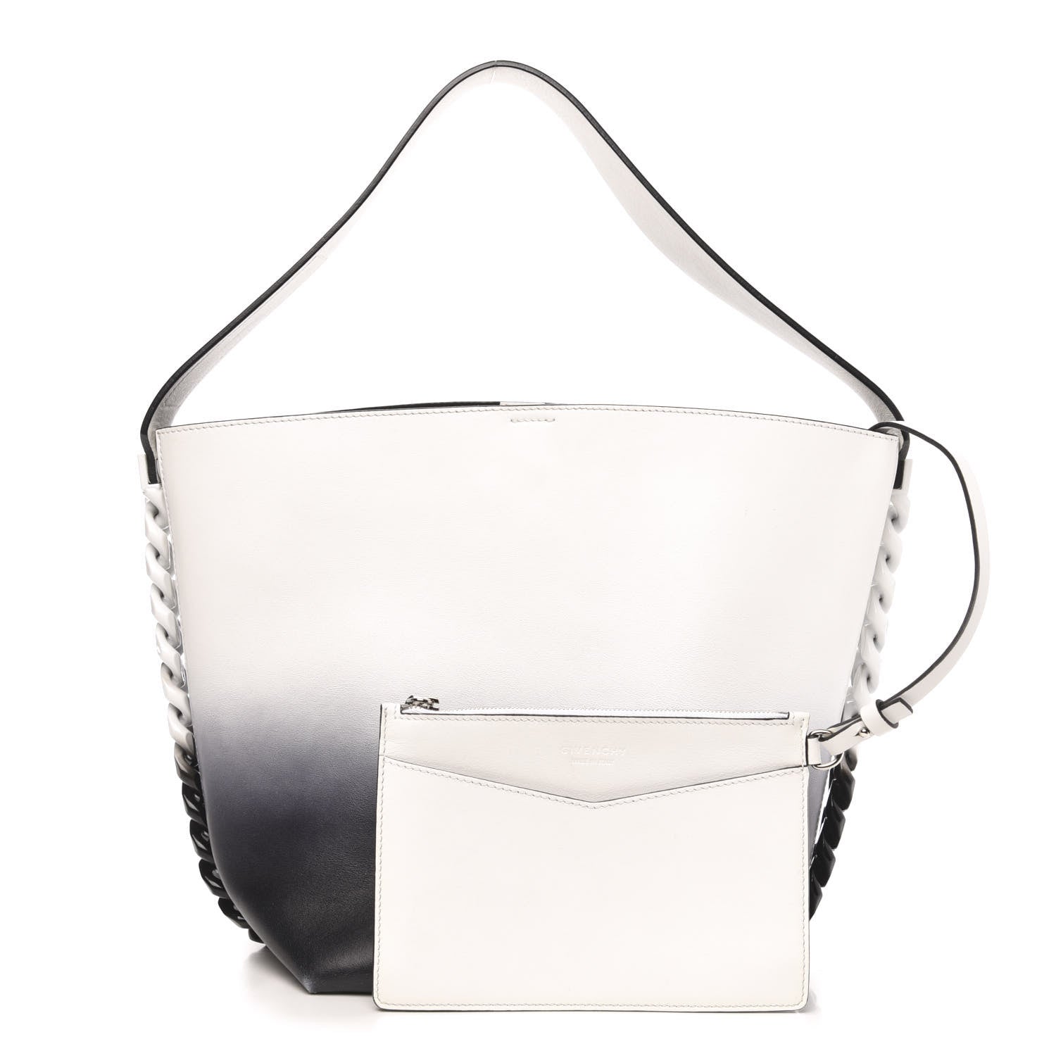 Givenchy Calfskin Degrade Infinity Bucket Bag Black White 1 of 10